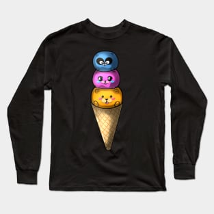 Cute Ice Cream Long Sleeve T-Shirt